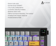 Ajazz AK650 Dream Weaver Switch Black Gray Yellow RGB z ekanem - 1536355 - zdjęcie 14